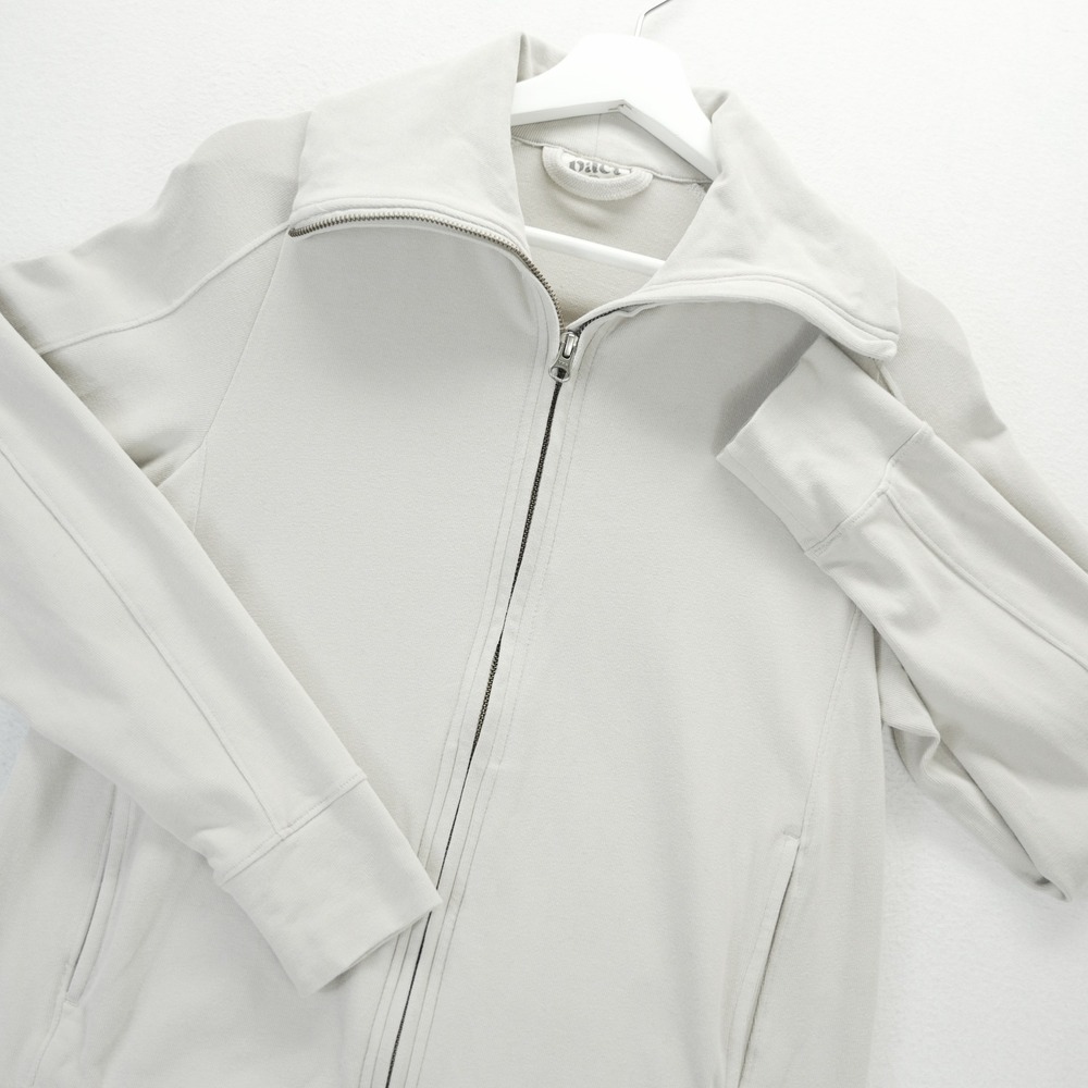 Pact Organic Cotton Full Zip Funnel Neck Sweatshirt Jacket Light Gray WA1-W28 S